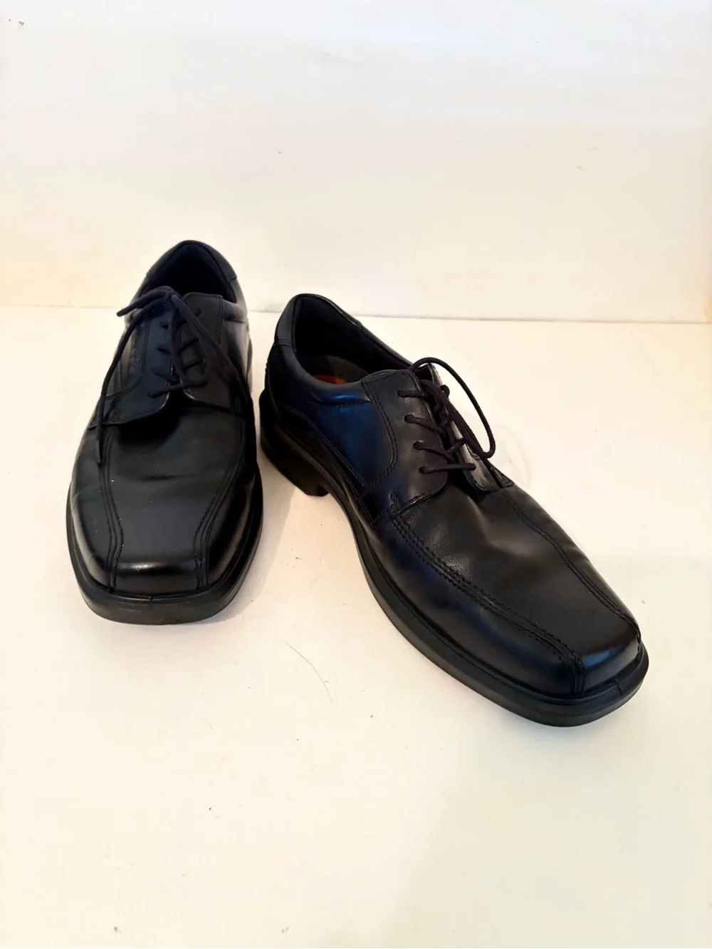 Ecco Black Leather Helsinki Oxford Comfort Dress Shoes